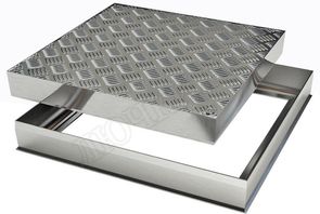 Напольный люк Технический съемный 54 мм 2 створки Напольный люк Технический съемный 54 мм 2 створки