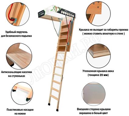 Чердачная лестница LRF Optima Komfort 600*1200*2800 Чердачная лестница LRF Optima Komfort 600*1200*2800