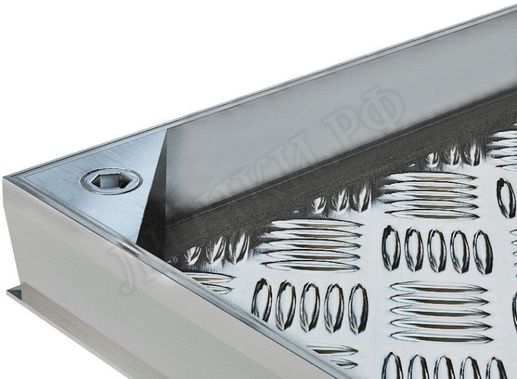 Напольный люк Макс с газовыми амортизаторами, запирание на болтах, 2 створки Напольный люк Макс с газовыми амортизаторами, запирание на болтах, 2 створки