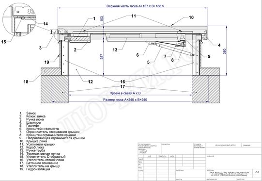 Люк для выхода на кровлю Оптимус 800*700 Люк для выхода на кровлю Оптимус 800*700