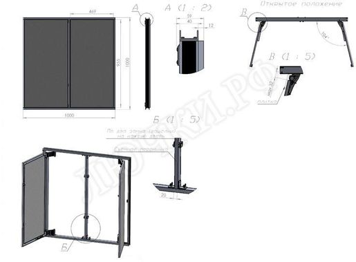 Люк под плитку Нажимной Секрет-Лайт 400*500 Люк под плитку Нажимной Секрет-Лайт 400*500