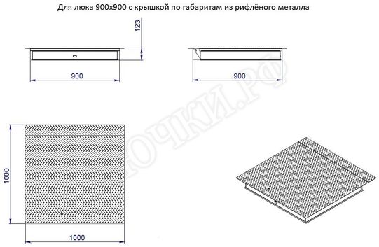 Напольный люк Противопожарный EI60 600*1100 Напольный люк Противопожарный EI60 600*1100
