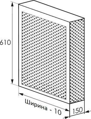 Радиаторный экран С перфорацией Цветок Перфорированный верх 890*610 Радиаторный экран С перфорацией Цветок Перфорированный верх 890*610