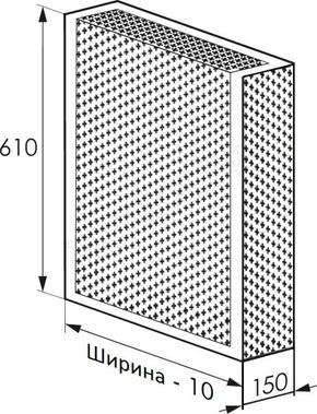 Радиаторный экран С перфорацией Цветок Перфорированный верх 890*610 Радиаторный экран С перфорацией Цветок Перфорированный верх 890*610