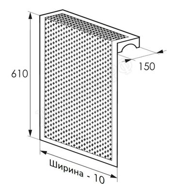 Радиаторный экран С перфорацией Цветок Перфорированный верх 890*610 Радиаторный экран С перфорацией Цветок Перфорированный верх 890*610